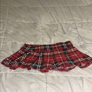 Red school girl skirt